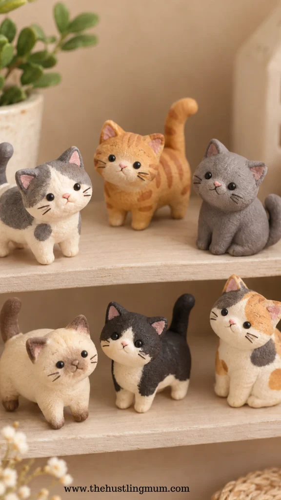 mini clay cats