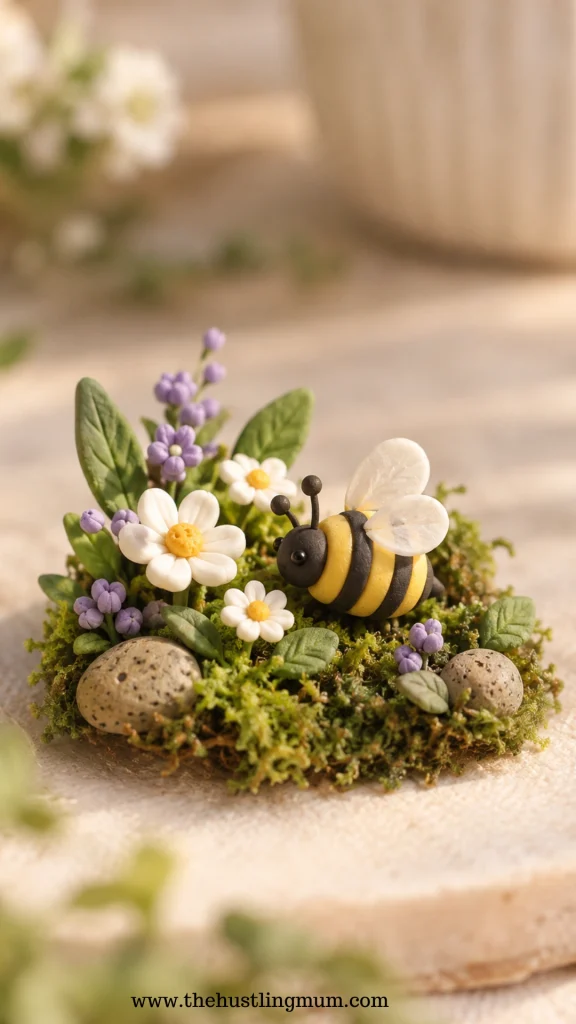 mini clay bees
