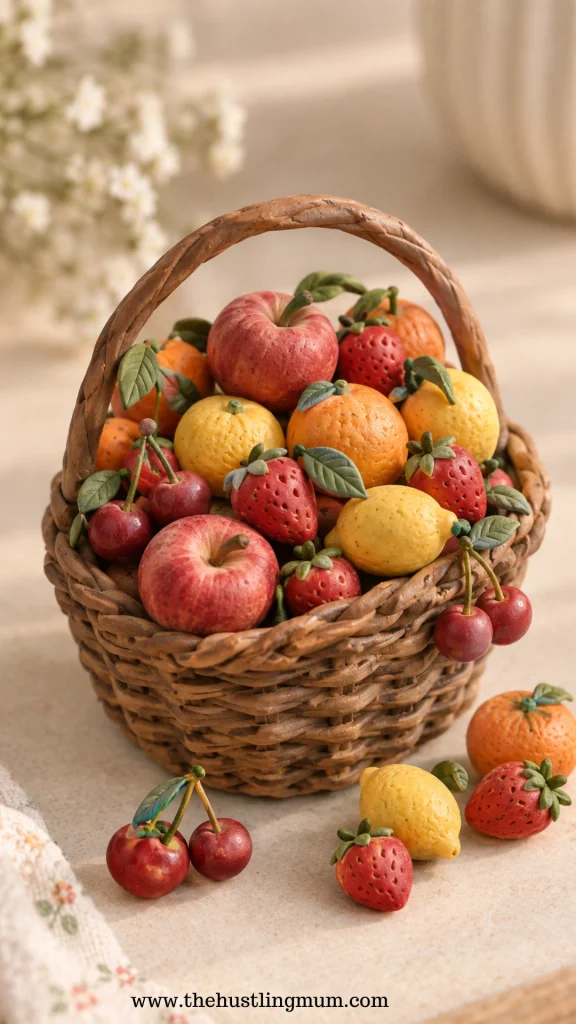 mini clay fruit baskets