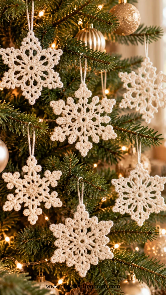 Christmas crochet snowflakes
